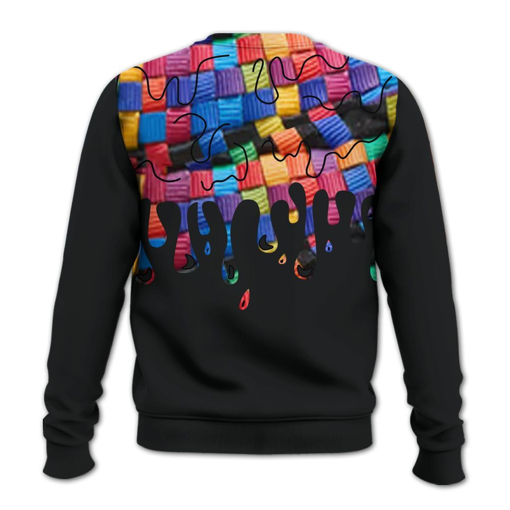 Sweatshirt To Match Air Rainbow Weave - Snake Trust No One Drip All Over Print