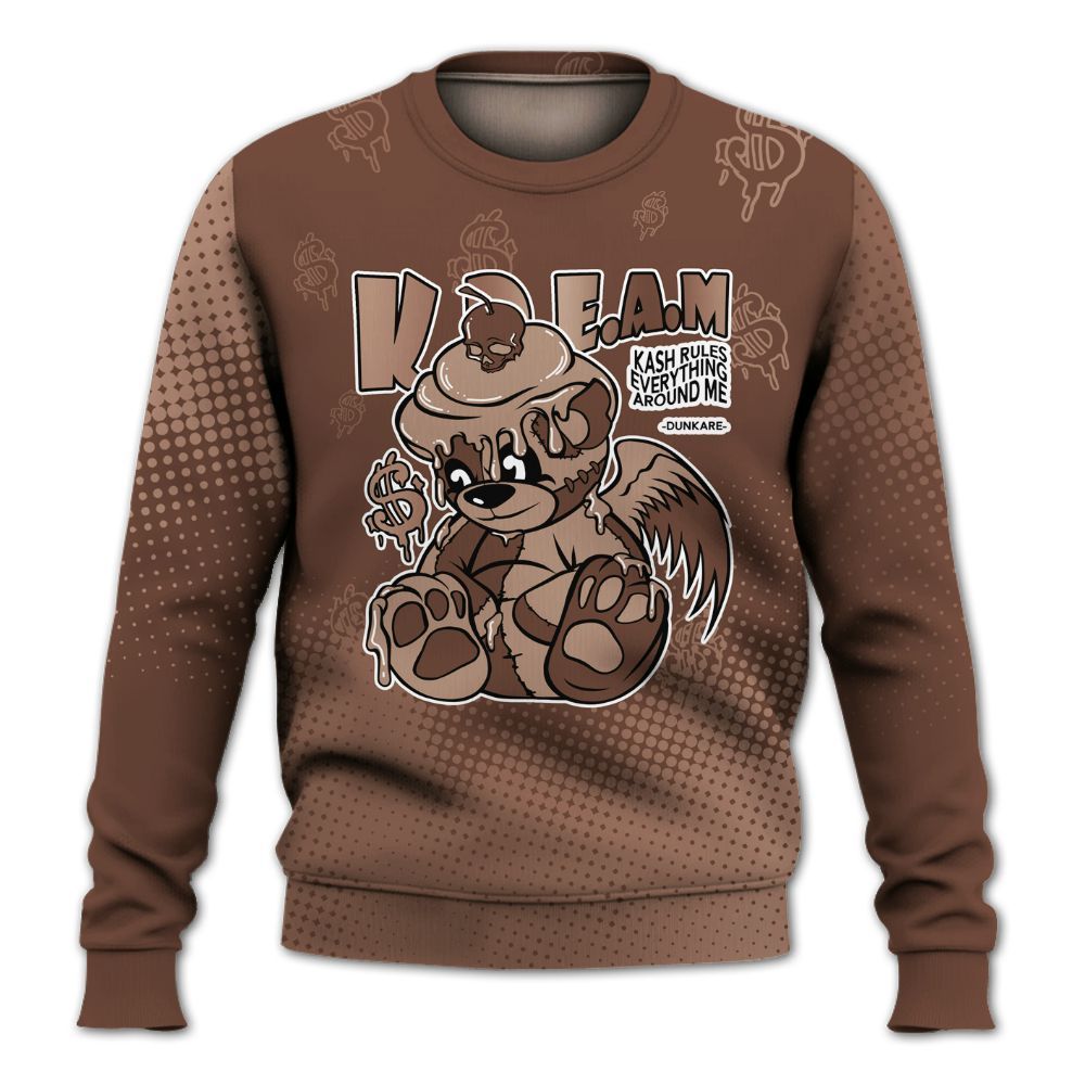 Sweatshirt To Match KD 4 Christmas - Loot Bear Unique Drip All Over Print