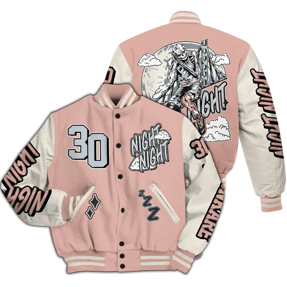 Varsity Jacket To Match Air Force Low 1 Arctic Orange - Seeya Skeleton All Over Print
