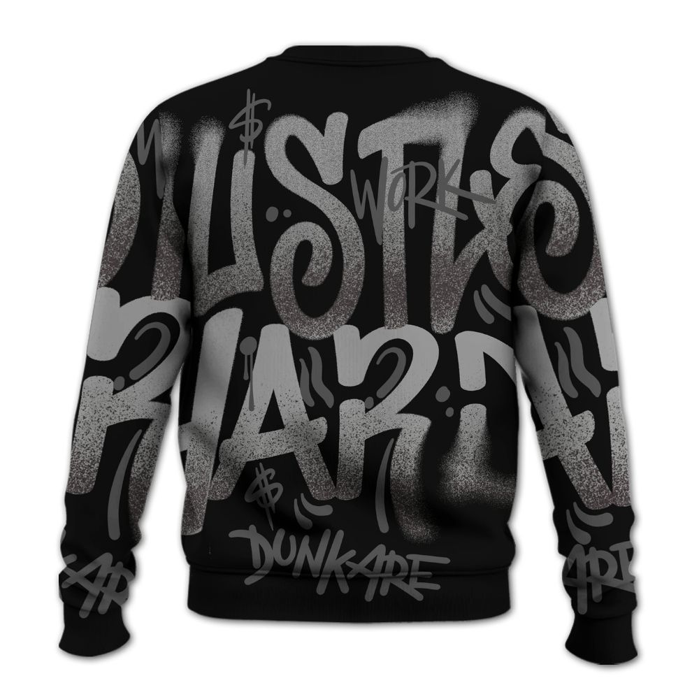 Sweatshirt To Match Black Wolf Grey 12s - Angel Hustle Hard All Over Print