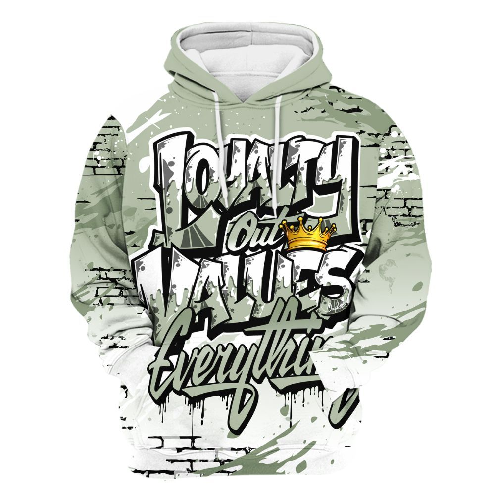 Hoodie To Match Seafoam Sail 4s - Values Of Loyalty Drip All Over Print