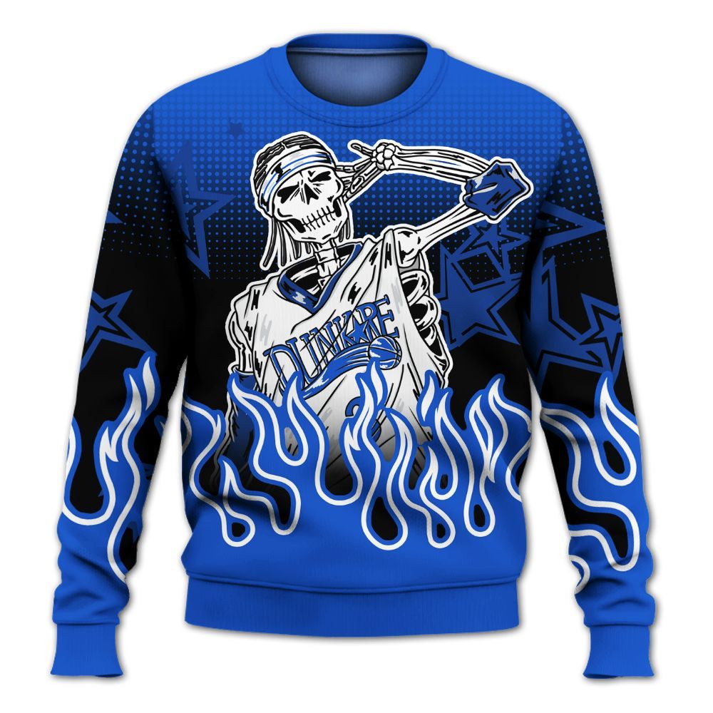 Sweatshirt To Match Air Foamposite One Royal - Allen Answer Unique Fire Custom Name All Over Print