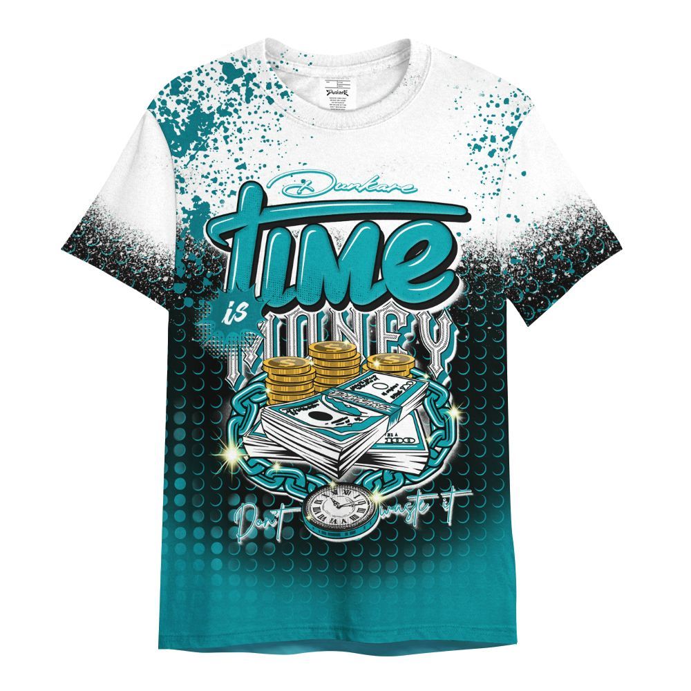 Shirt To Match Air Griffey Max Aquamarine 1s - Halftone Time Is Money All Over Print