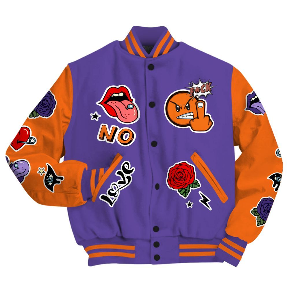 Varsity Jacket To Match Air Max Waffle SP Voltage Purple - FK Around Find Out All Over Print