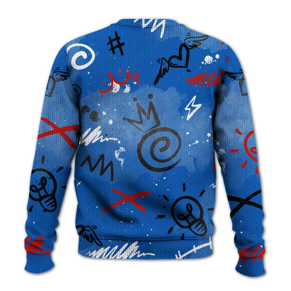 Knitted Sweater To Match Kobe 6 Game Royal - Drip Been Di2ferent