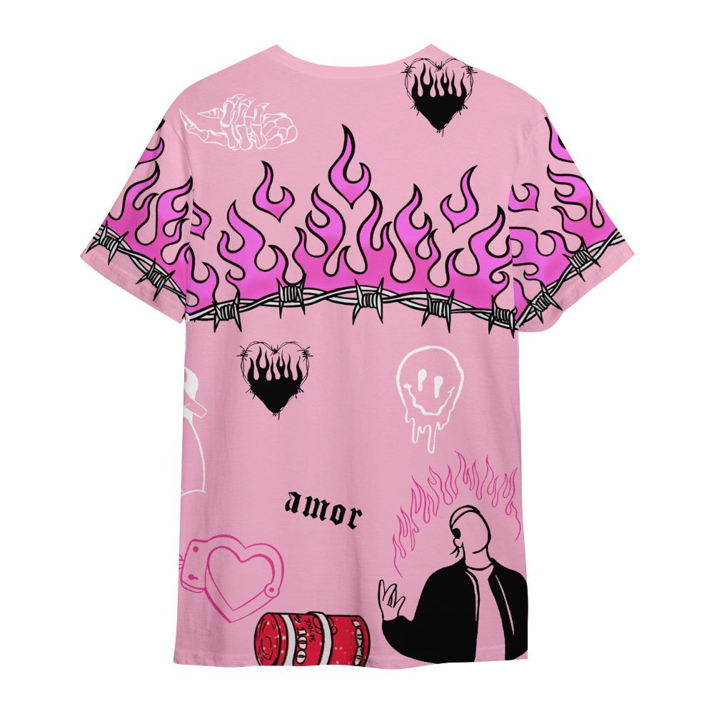 Shirt To Match Retro Bubble Gum Pink 6s - Snake Trust No One All Over Print