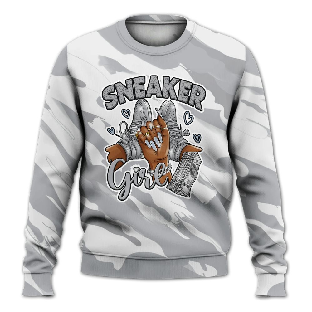 Sweatshirt To Match Low OG Wolf Grey 1s - Sneakerz Girlz Colored All Over Print