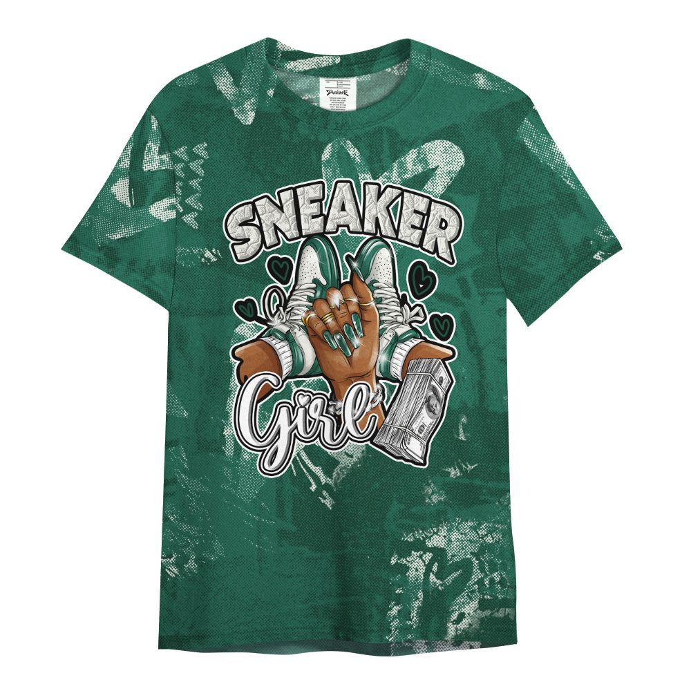 Shirt To Match Oxidized Green 4s - Sneakerz Girlz Heart Grunge All Over Print