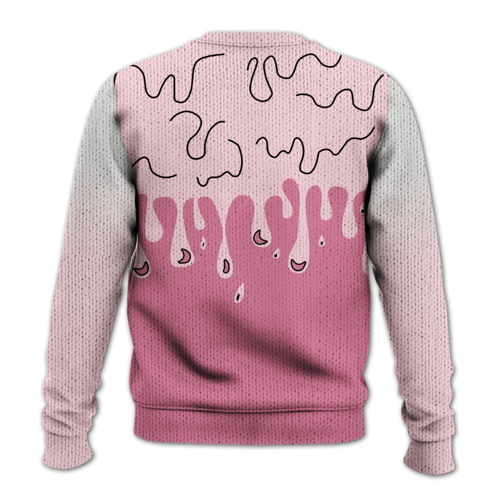 Sweater To Match GS Pearl Pink 12s Shirt, Snake Trust No One Drip Graphic