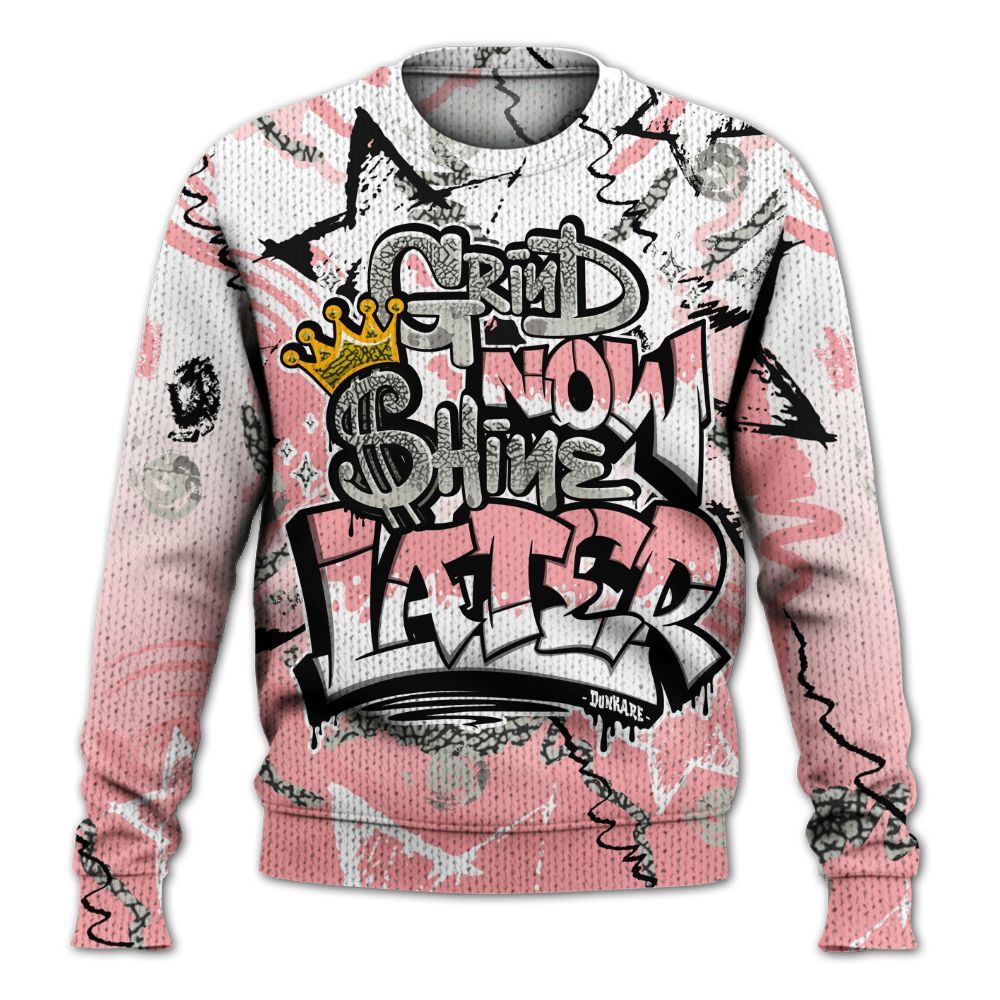 Knitted Sweater To Match Retro Wings 3s - Grind Shine Later Drip