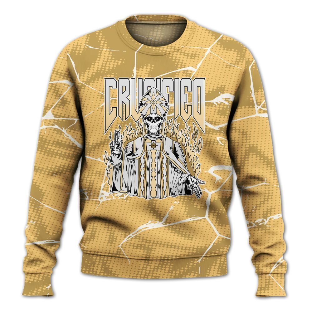 Sweatshirt To Match Craft Paris 6s - Crucified Skeleton Crack All Over Print