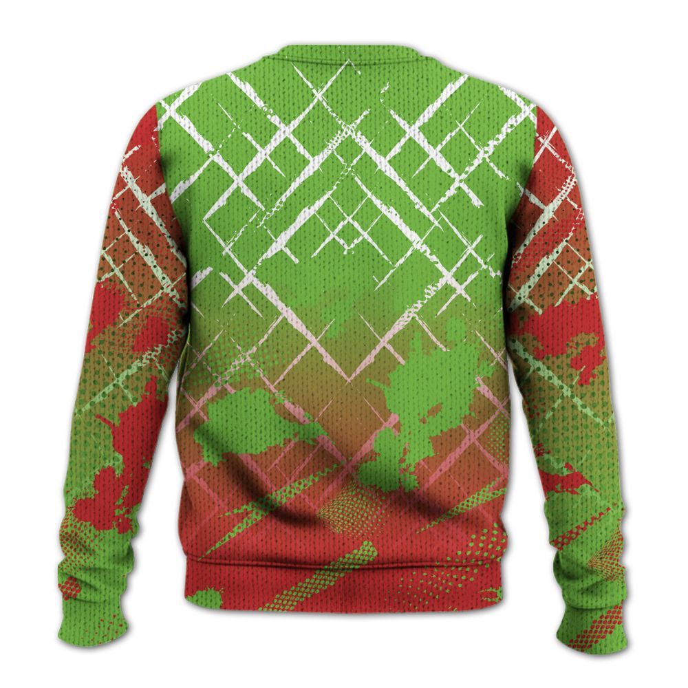 Knitted Sweater To Match Air Max Waffle SP Action Green - Halftone Stand Business Dripping