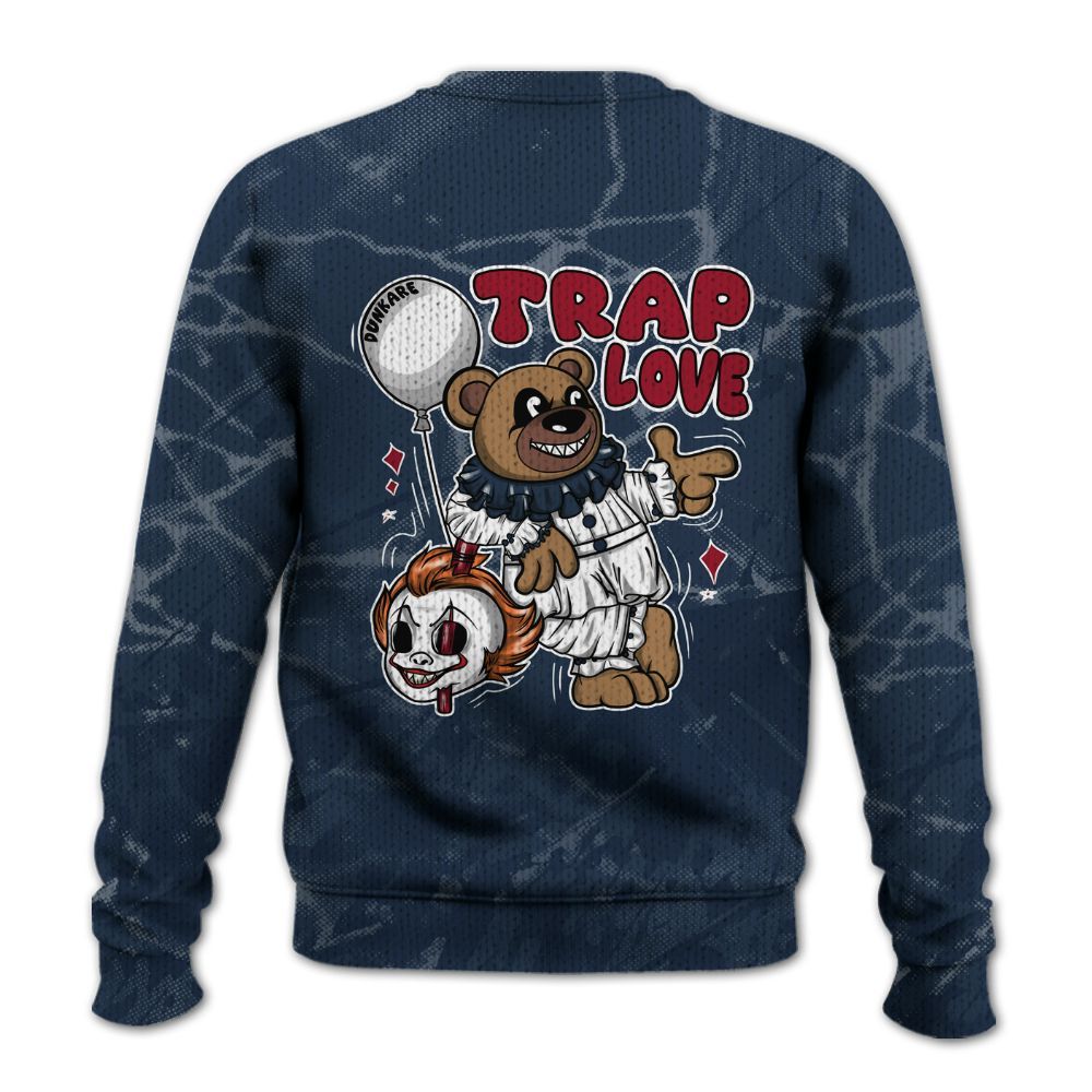 Knitted Sweater To Match White Midnight Navy 6s - Trap Loves Bear Profound