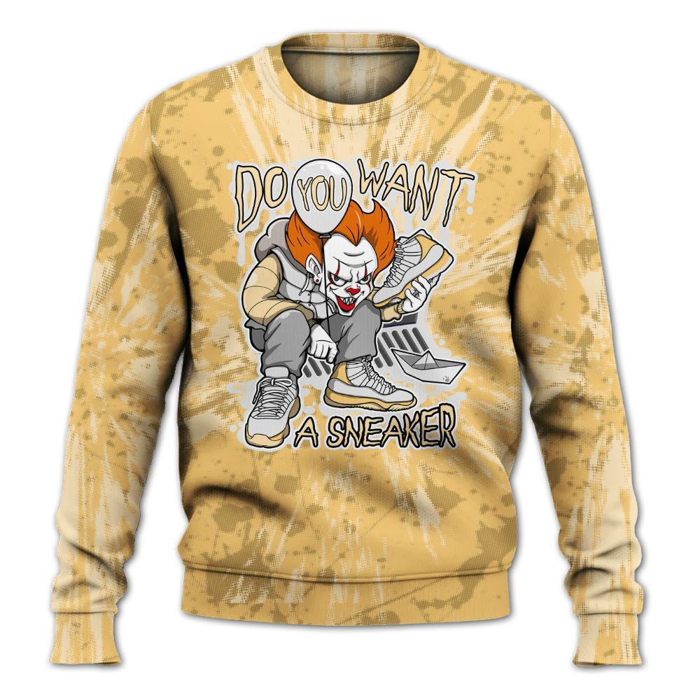 Sweatshirt To Match Craft Paris 6s - Clown Scary Sneakers Graphic Halloween All Over Print