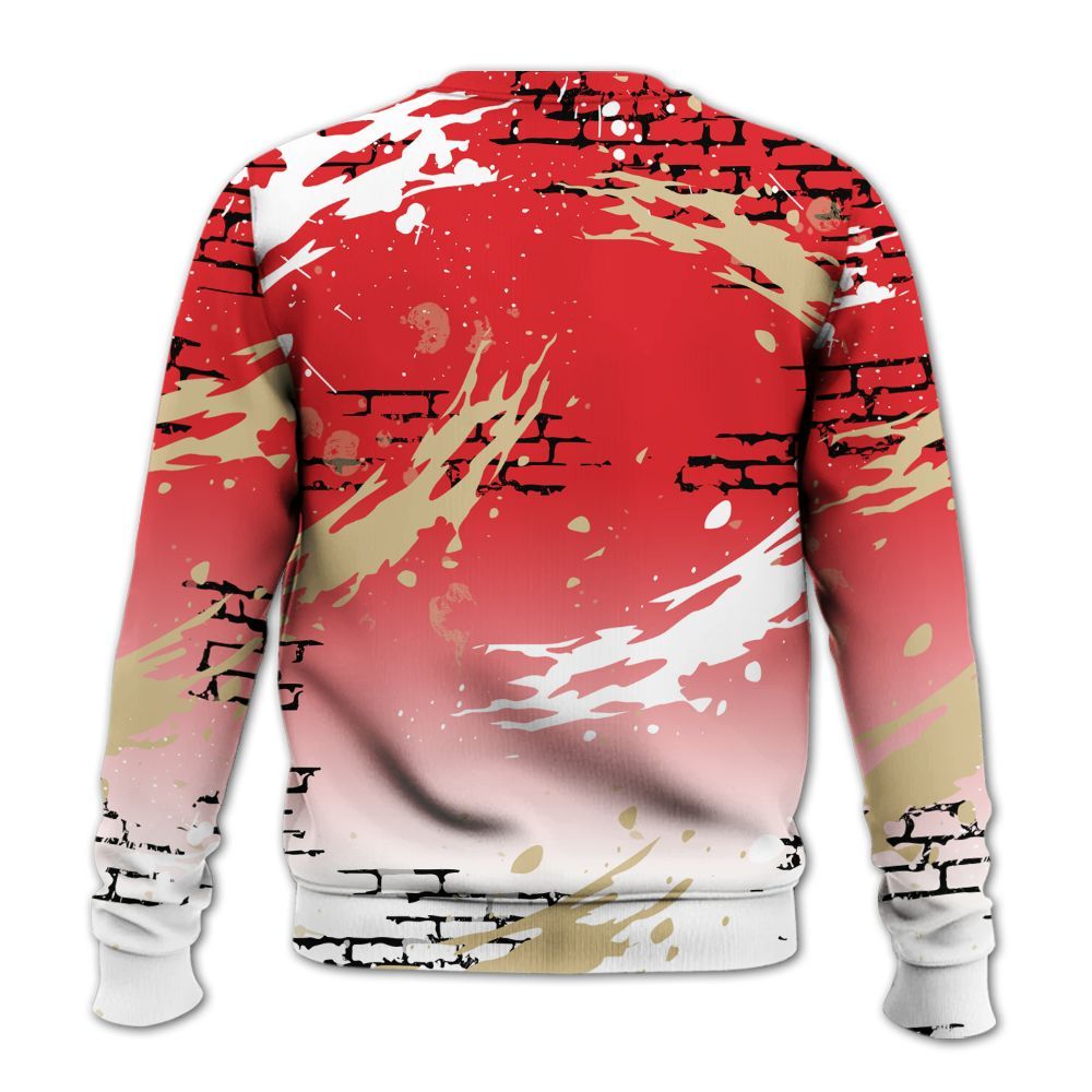 Sweatshirt To Match Prime 93 Fire Red - Values Of Loyalty Drip All Over Print
