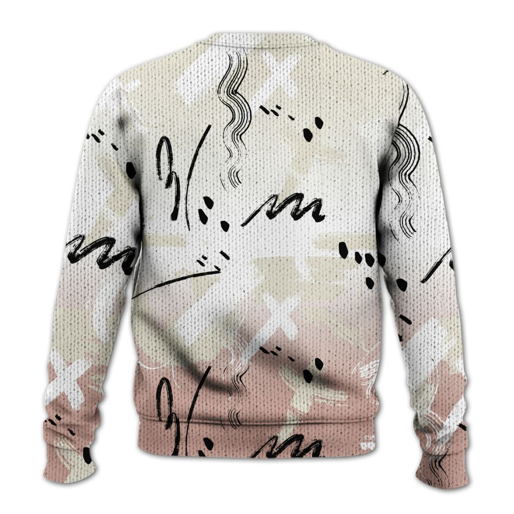 Knitted Sweater To Match Air Force Low 1 Arctic Orange - Money Hustle Grind Pray