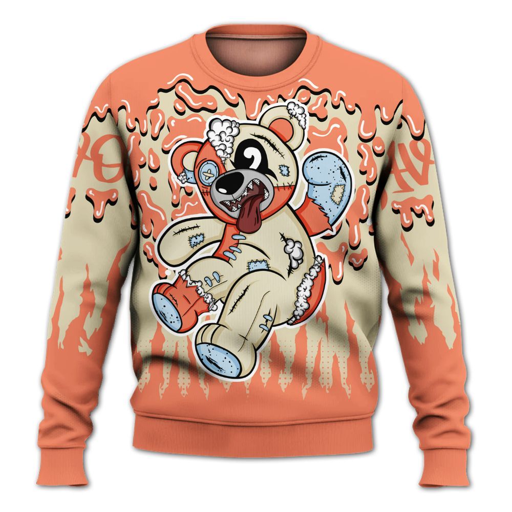 Sweatshirt To Match DJ Khaled Crimson Bliss 5s - Havok Bear Dripping All Over Print