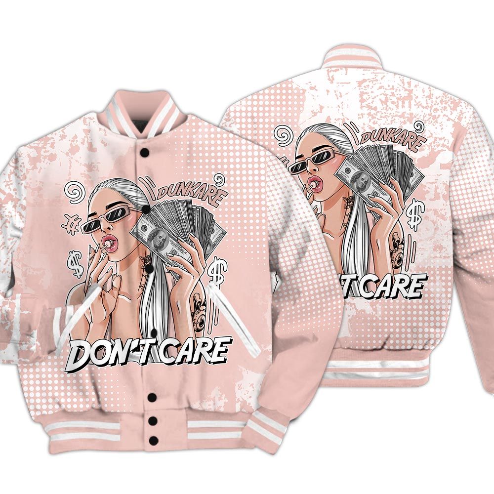 Varsity Jacket To Match Low Legend Pink 11s - IDC Unique Glitch Dot Varsity Jacket Unisex