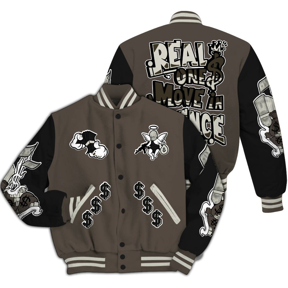 Varsity Jacket To Match Cave Stone 4s - Ones Move In Silence All Over Print