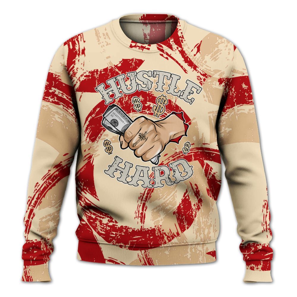 Sweatshirt To Match Dunk Low Strawberry Waffle - Hustles Hard! Splash All Over Print