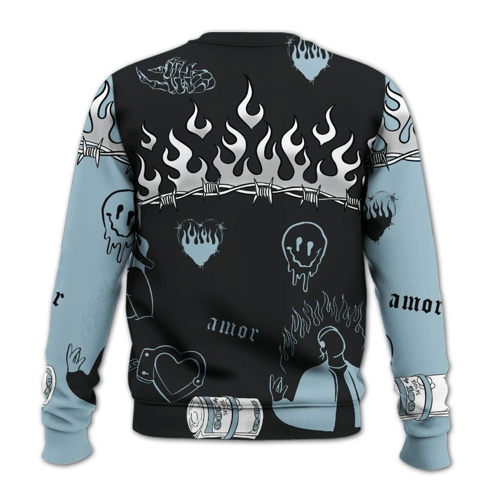 Sweatshirt To Match Chambray 7s - Snake Trust No One All Over Print