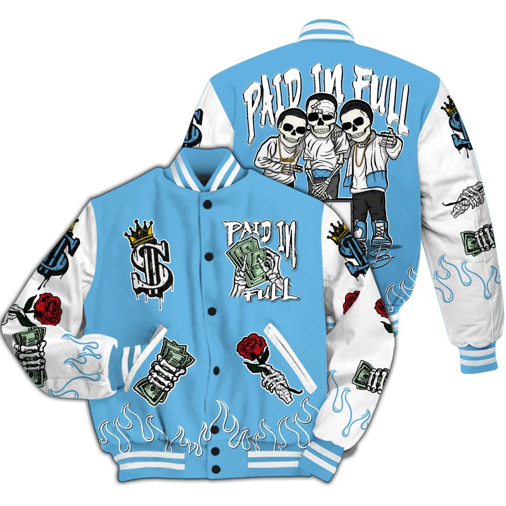 Varsity Jacket To Match Melo 12s - Fire Everybody Paid In All Over Print