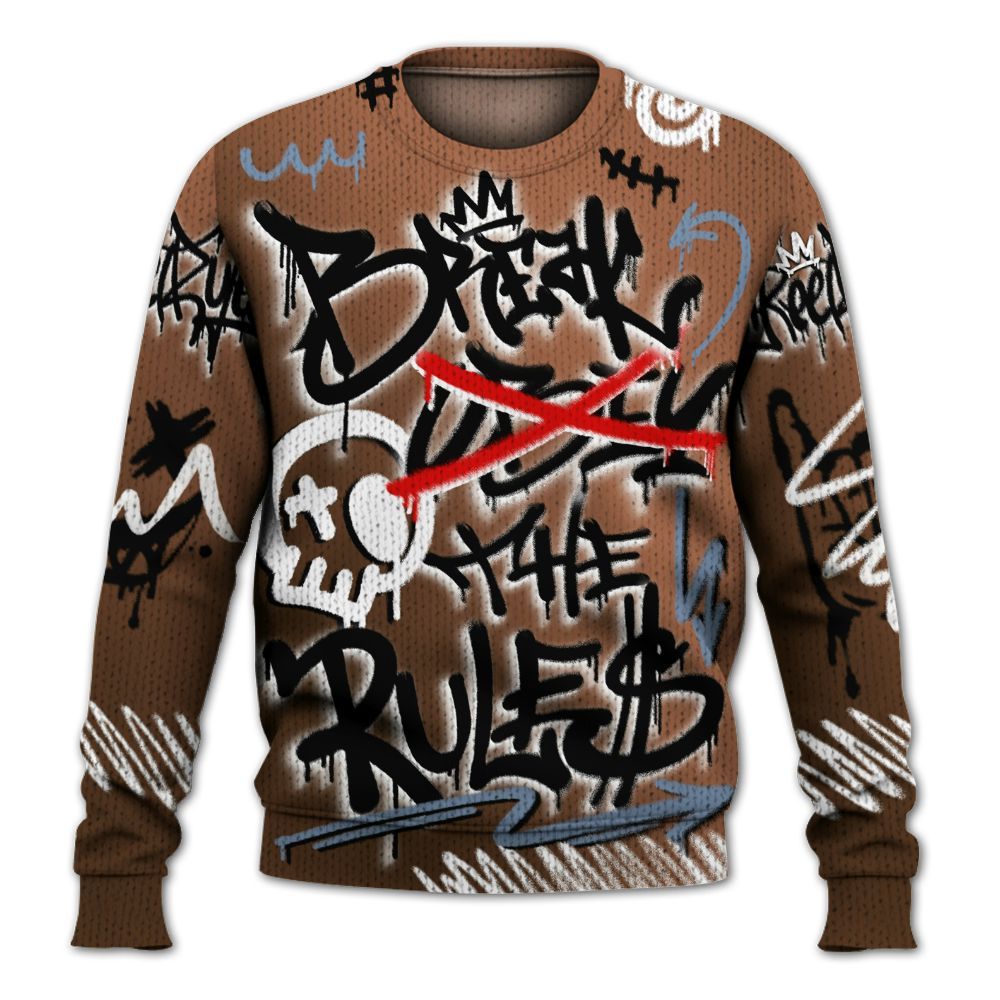 Knitted Sweater To Match Air Foamposite Metallic Copper - Break Rules Streetwear