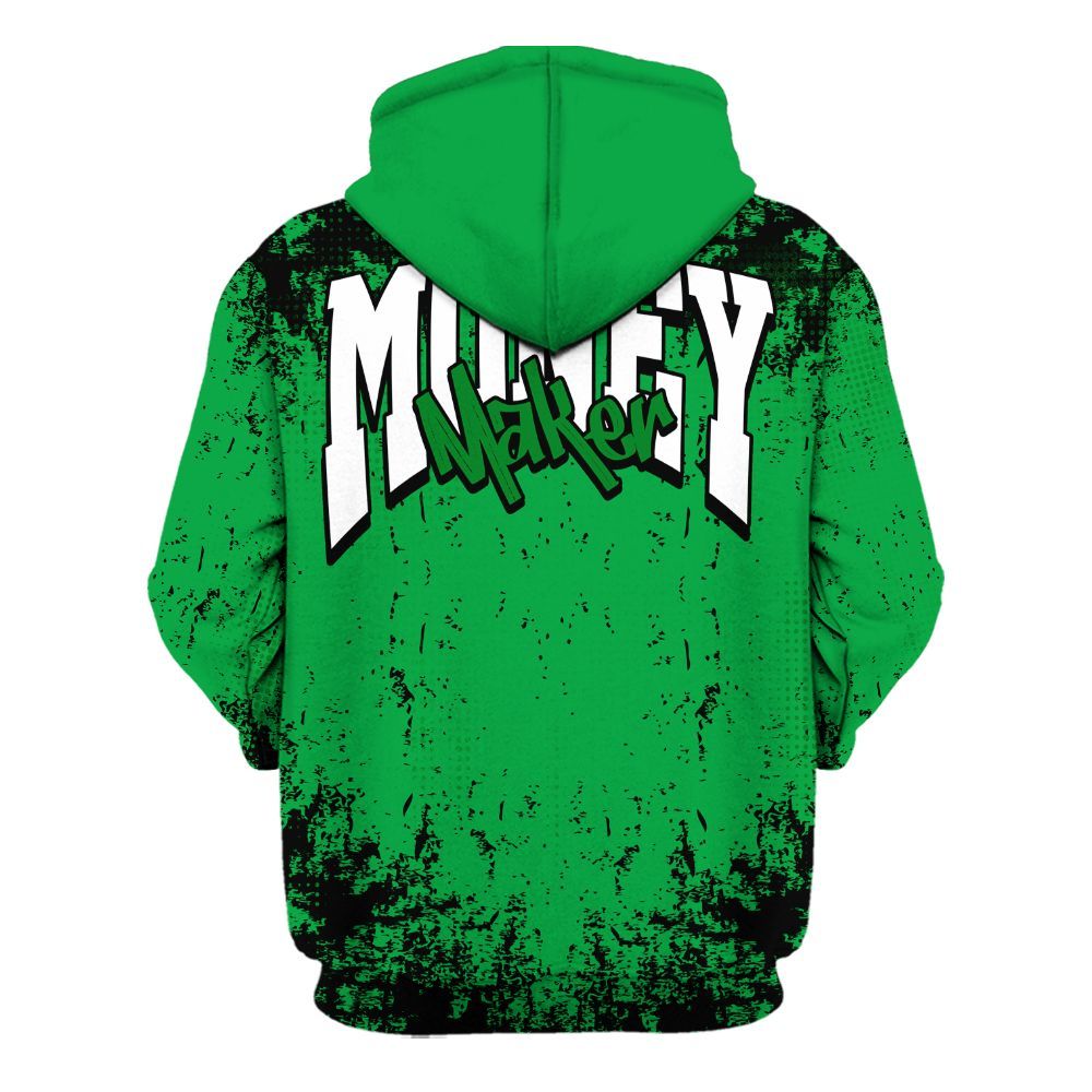 Hoodie To Match Low Lucky Green 1s - Move In Silence Money Street Retro All Over Print