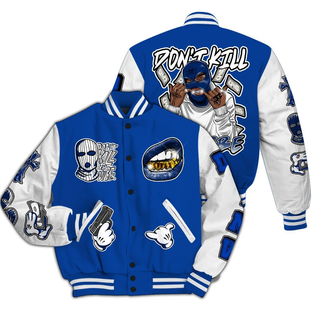 Varsity Jacket To Match Low Game Royal 1s - Vibe.Unique All Over Print