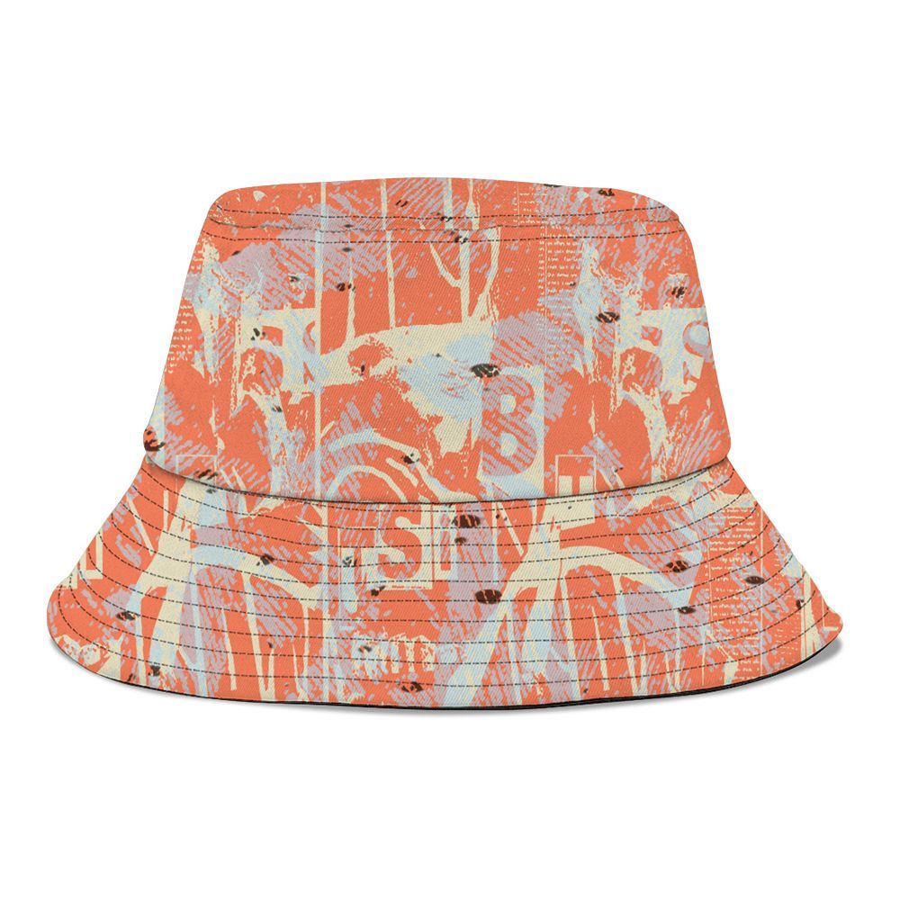 Bucket Hat To Match DJ Khaled Crimson Bliss 5s - Grunge Pattern Graphic
