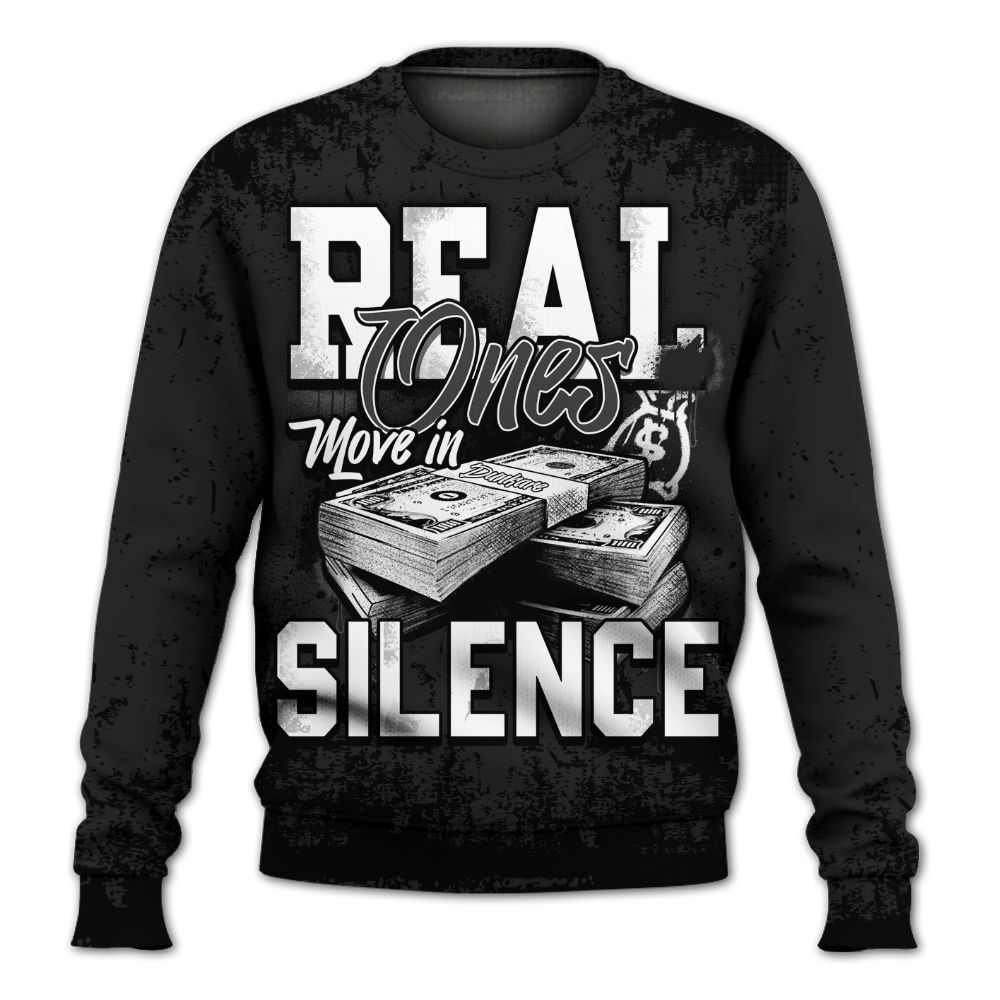 Sweatshirt To Match Black Cat NET 4s - Move In Silence Money Street Retro All Over Print