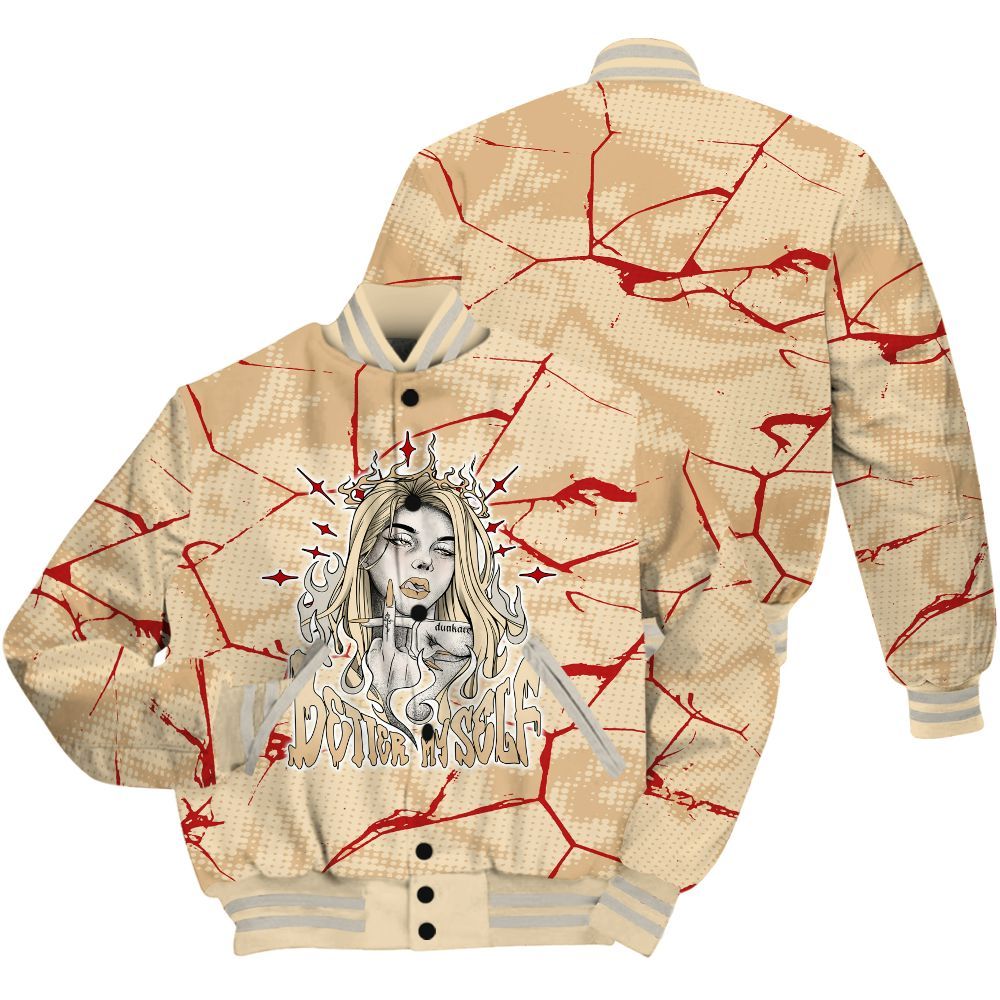 Varsity Jacket To Match Dunk Low Strawberry Waffle Shirt - My-Self Crack Unique All Over Print