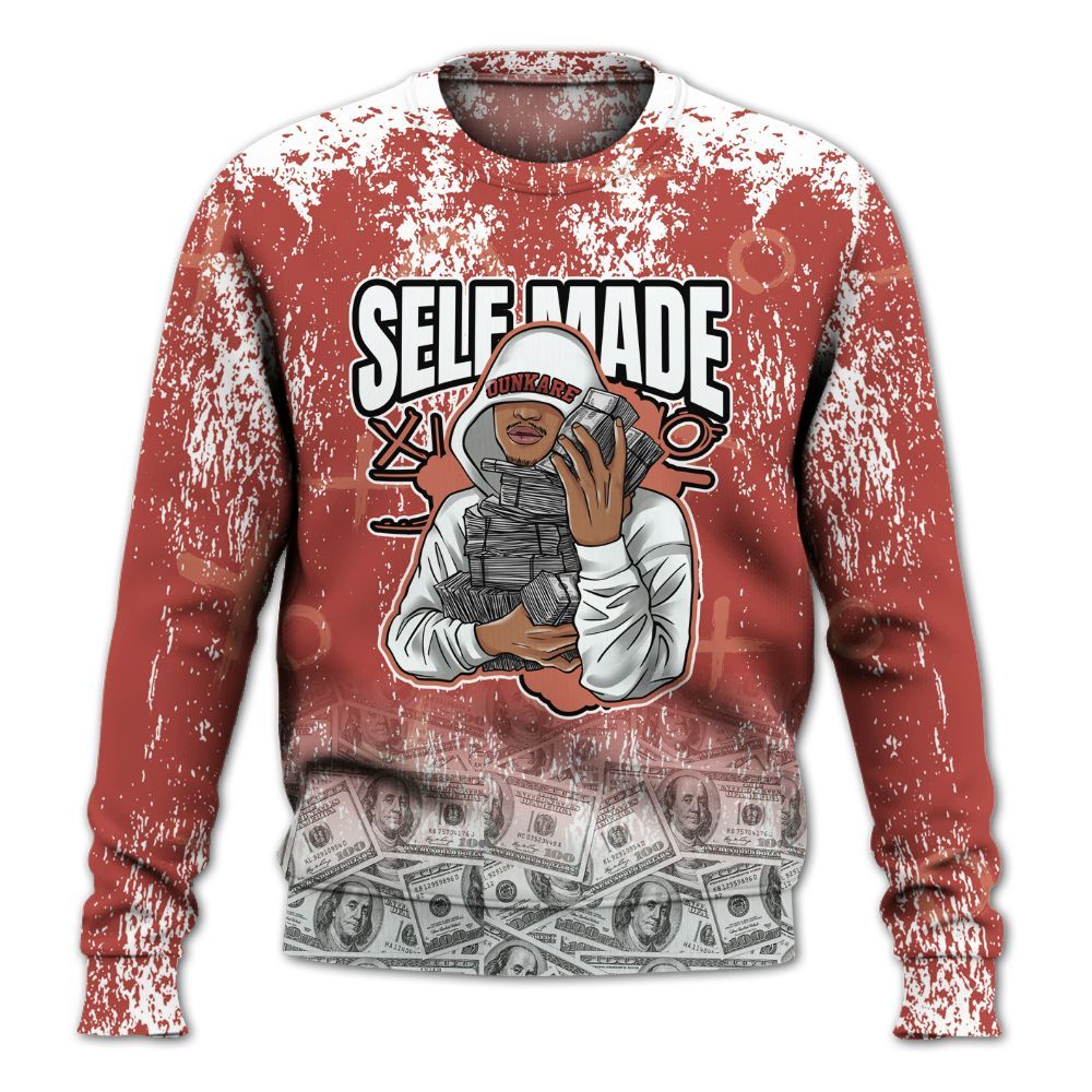 Sweatshirt To Match Dune Red 13s - Selfmade Unique Grunge All Over Print