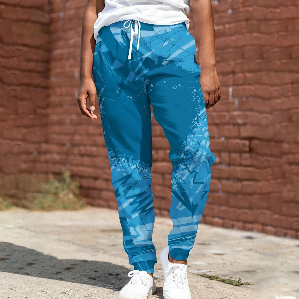 Sweatpant To Match Powder Blue 9s - Nonobjective All Over Print