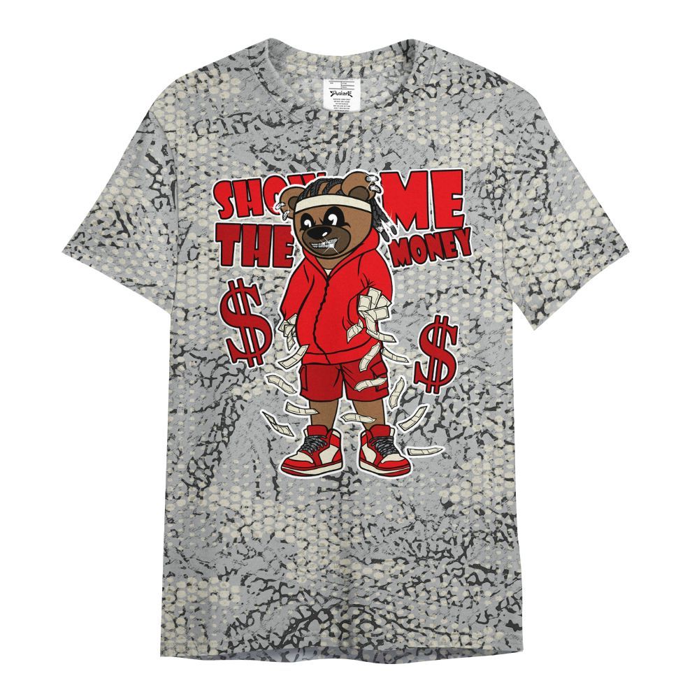 Shirt To Match Cement Grey 3s - Show Me Bear Banknotes Art All Over Print