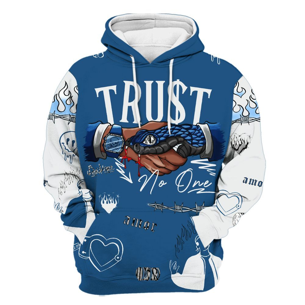 Hoodie To Match Wizards 3s - Snake Trust No One All Over Print