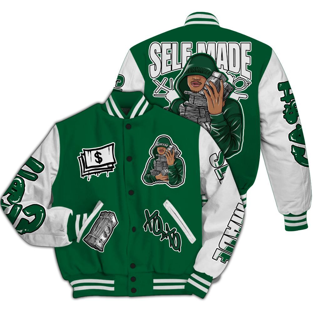 Varsity Jacket To Match High Gorge Green 1s - Selfmade Unique All Over Print