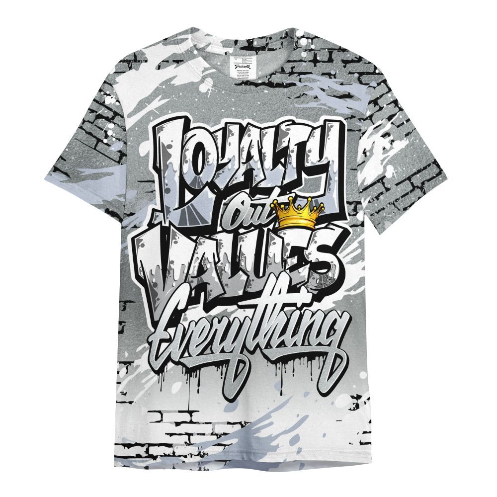 Shirt To Match White Metallic 2026 5s - Values Of Loyalty Drip All Over Print