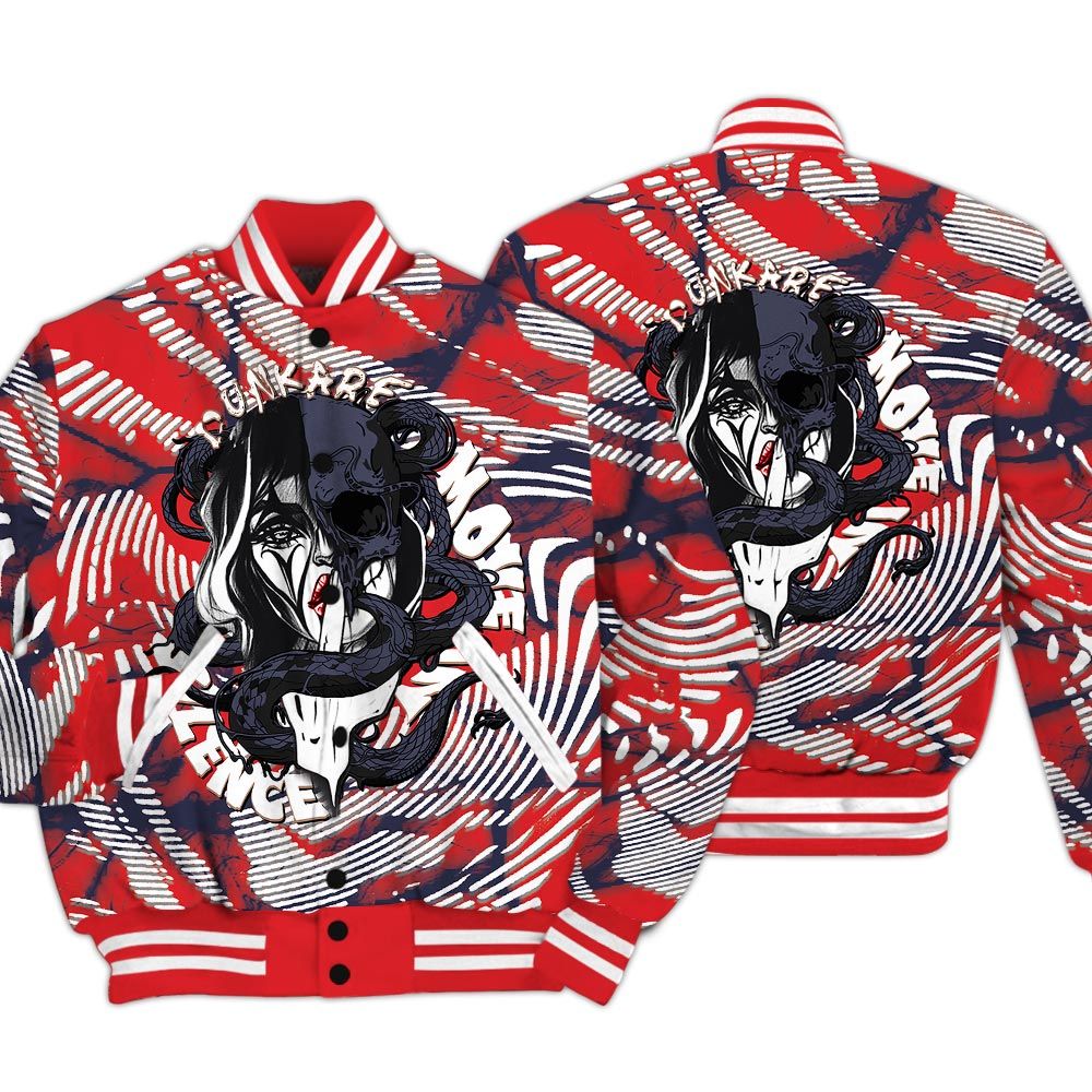 Varsity Jacket To Match Low OG Howard Bison 1s - Move In Silence Fume Varsity Jacket Unisex