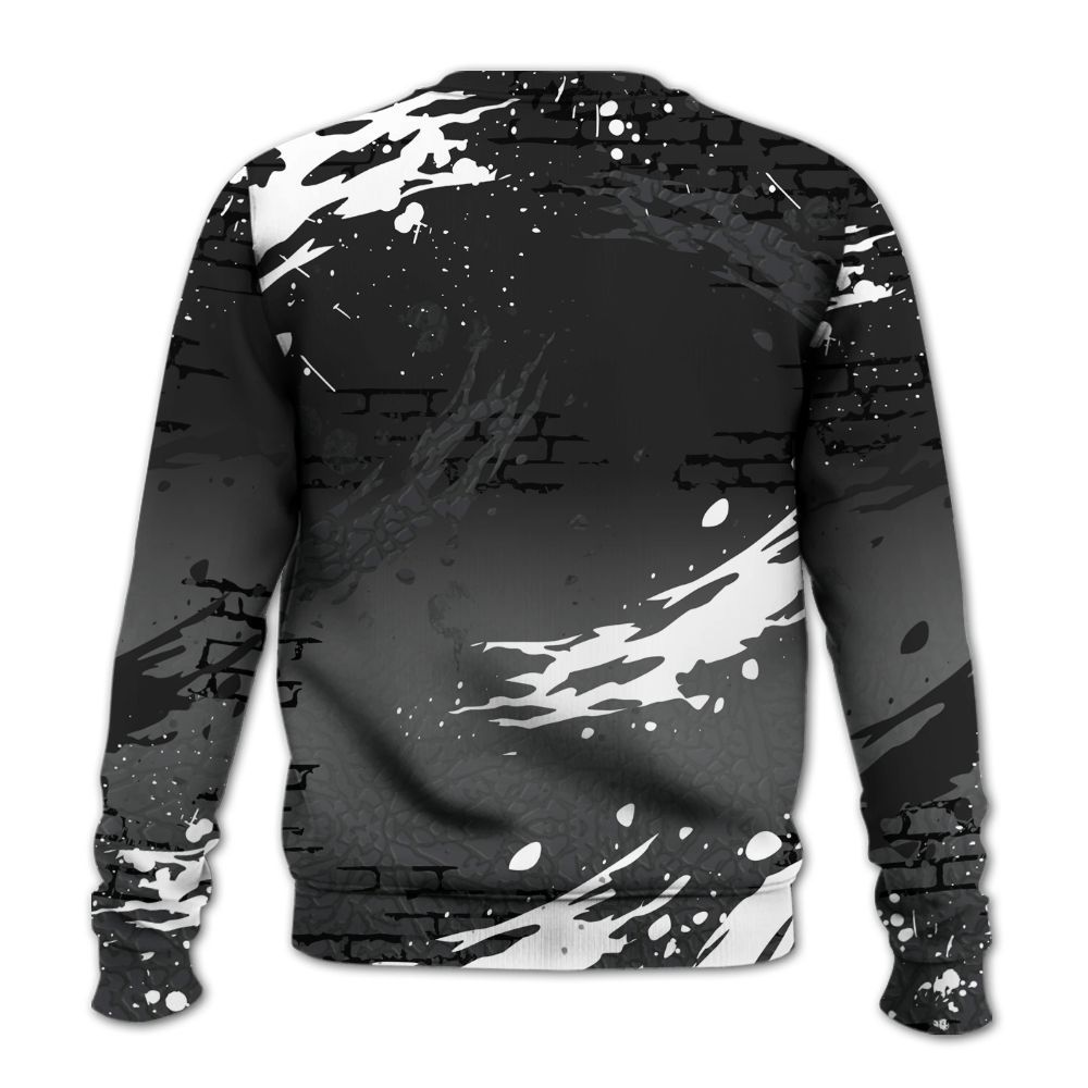 Sweatshirt To Match Black Cat 3s - Values Of Loyalty Drip All Over Print