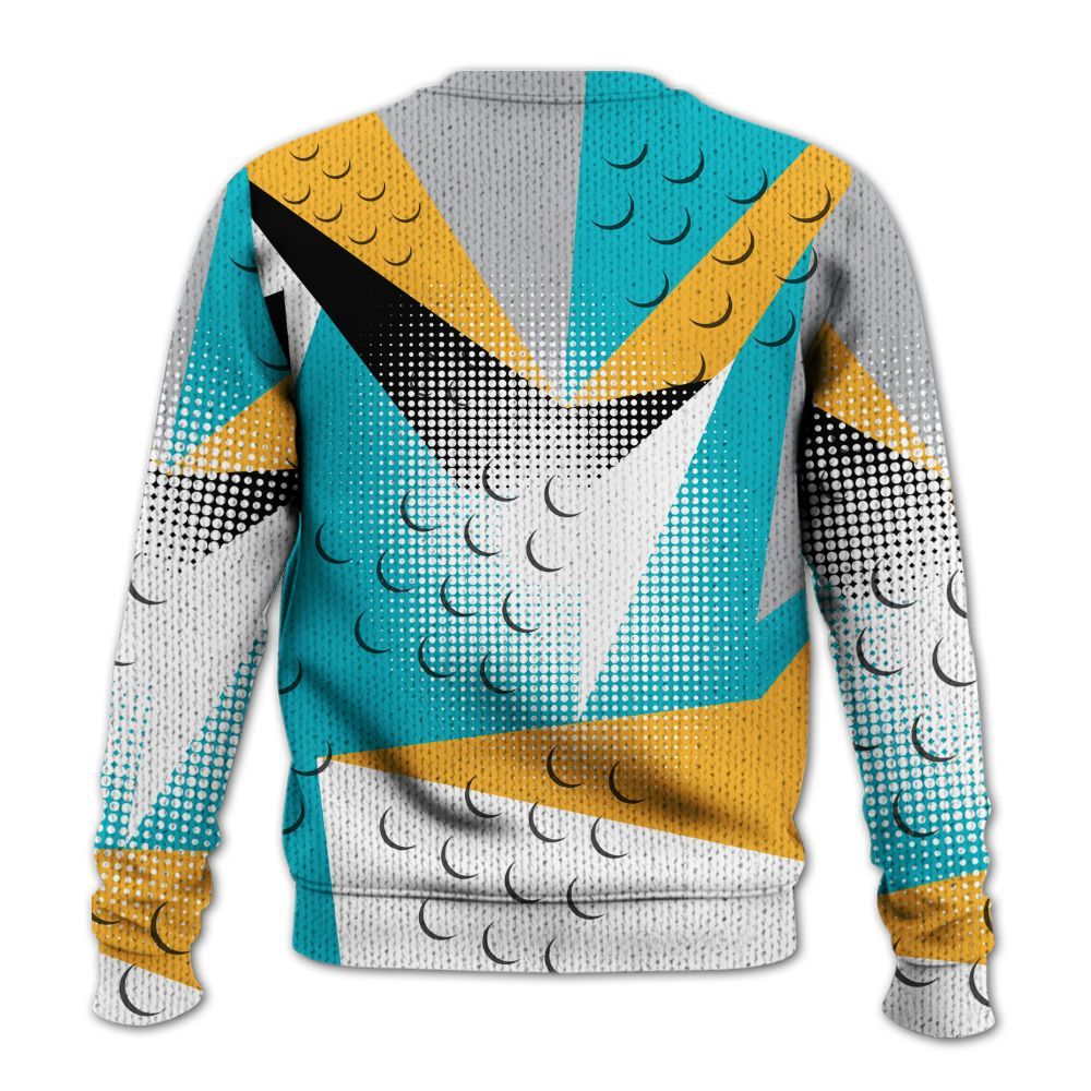 Knitted Sweater To Match Retro Aqua 5s - Poly Custom Name Number 23 5s