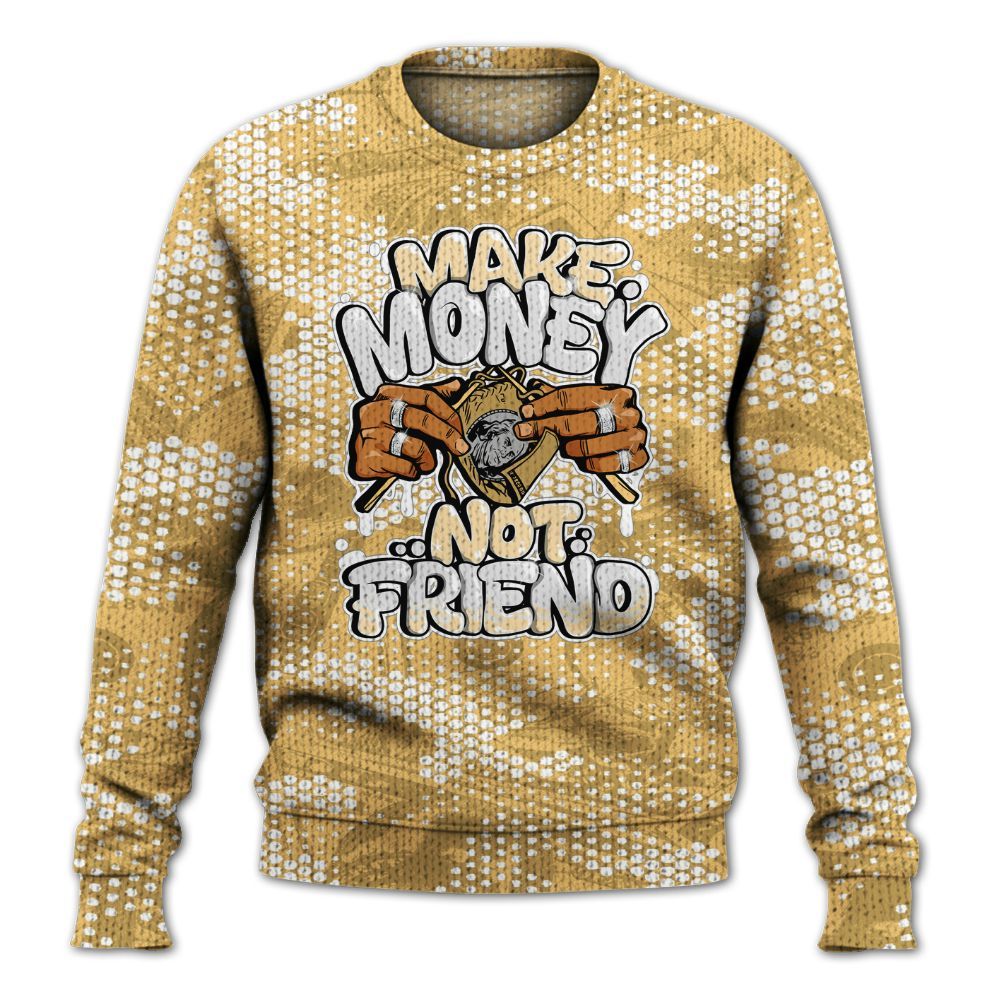 Knitted Sweater To Match Craft Paris 6s - Make Moneys Not Friend Graphic Banknotes