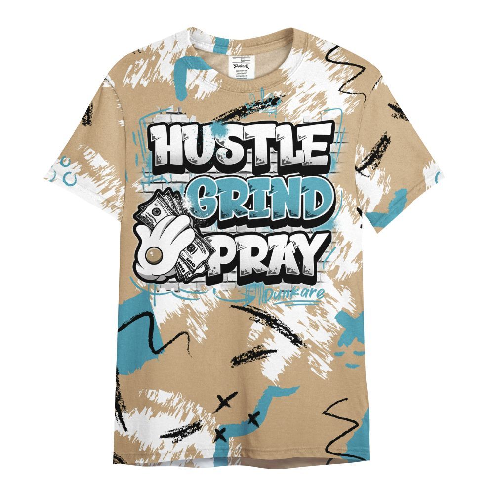 Shirt To Match H-Town 11s - Hustle Grind Pray Graphic Street Style All Over Print