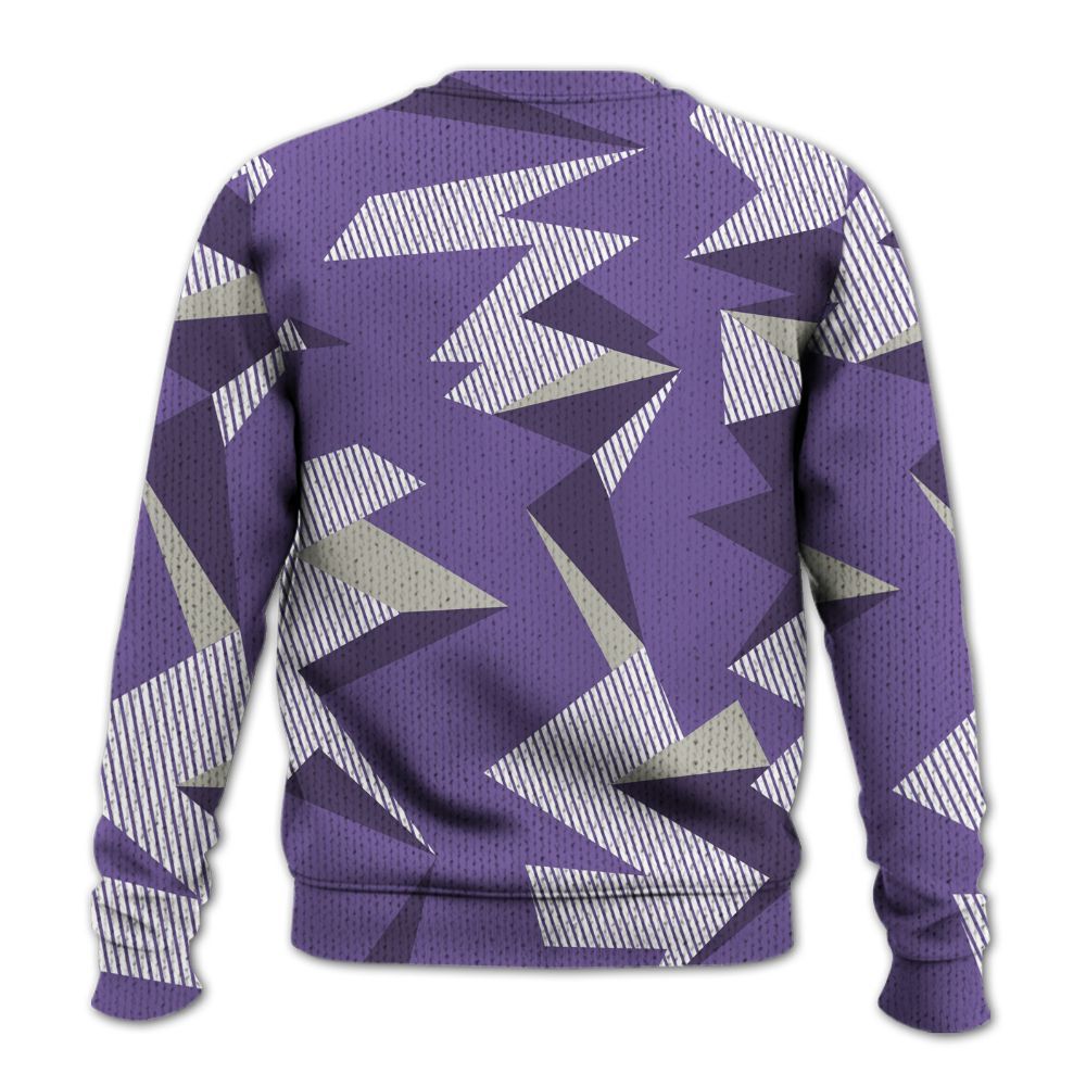 Knitted Sweater To Match Dunk Low Black Raspberry - Geometric Camouflage Pattern
