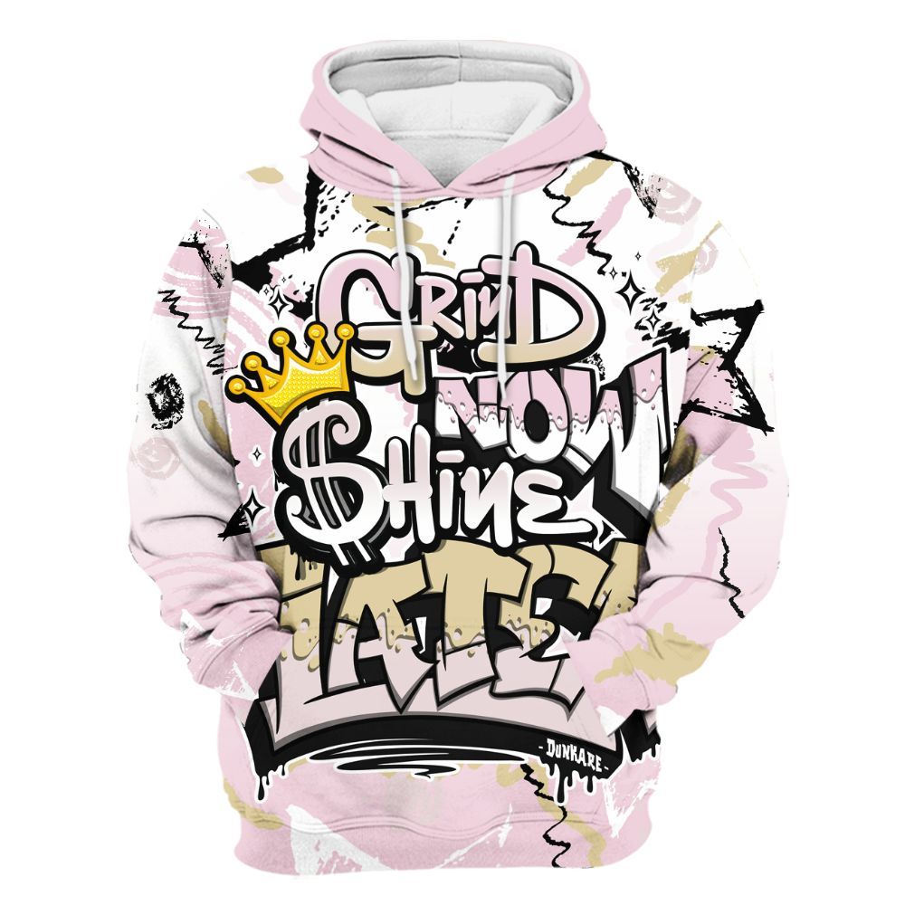 Hoodie To Match Denim Iced Carmine 4s - Grind Shine Later Drip All Over Print