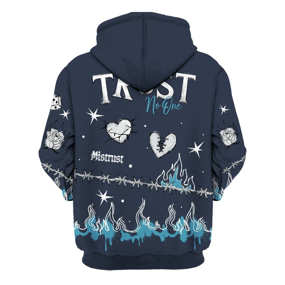 Hoodie To Match Retro Obsidian 13s - Trust No One Snake-Bite Doodle Crayon All Over Print