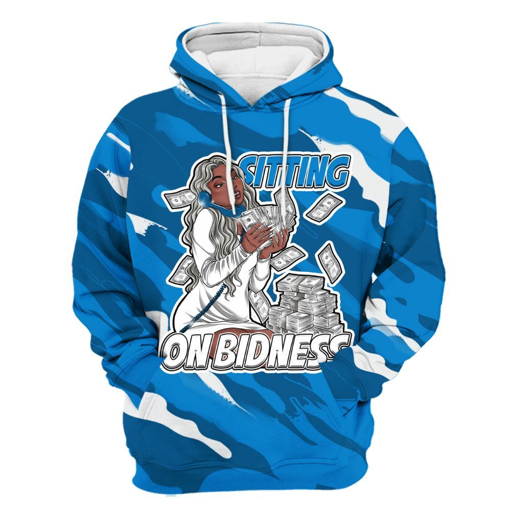 Hoodie To Match Industrial Blue 4s - Bidness Colored All Over Print