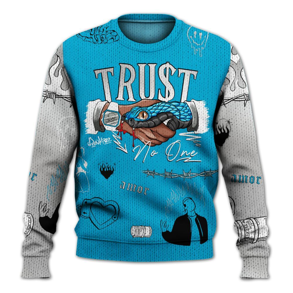 Sweater To Match Ja 3 Jurassic Park Metallic Silver - Snake Trust No One Graphic