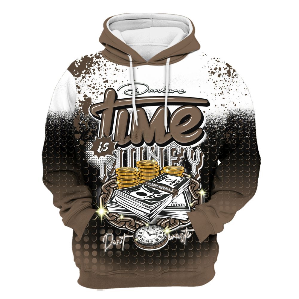 Hoodie To Match Dark Mocha Jack - Halftone Time Is Money All Over Print