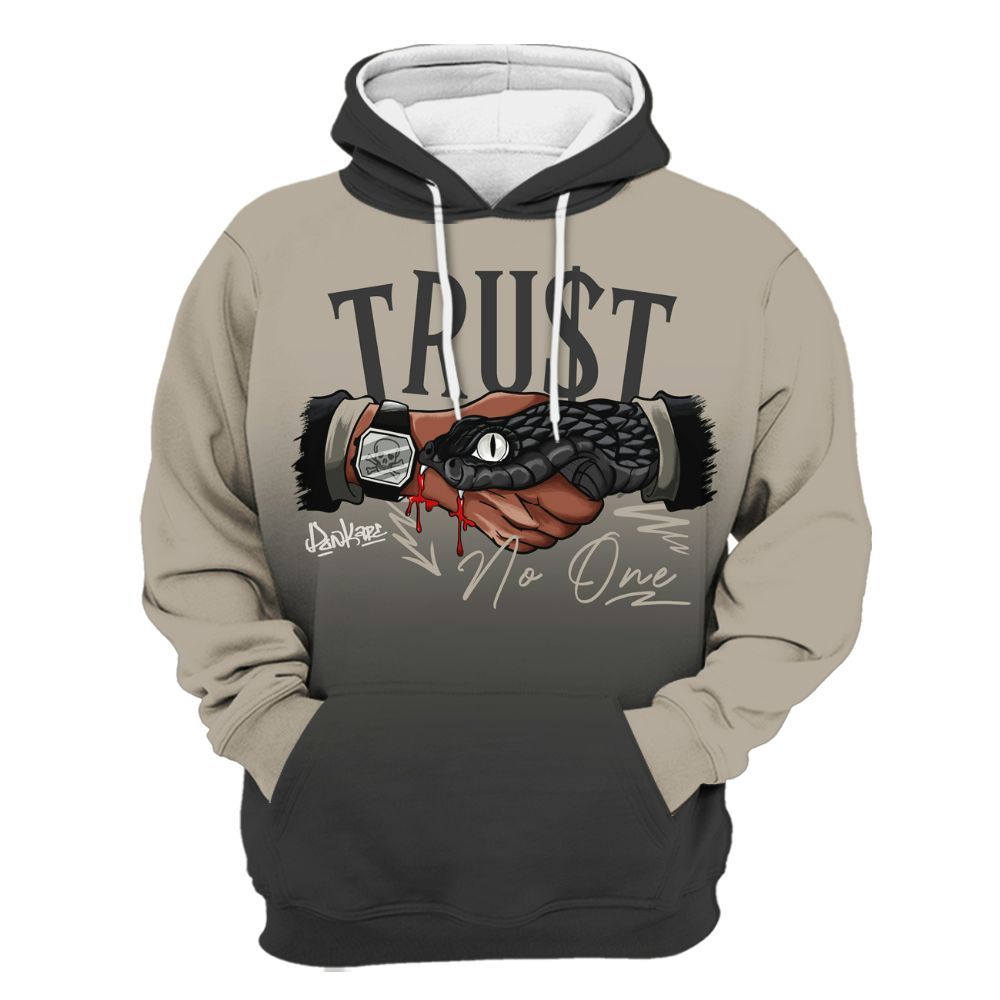 Hoodie To Match RM Light Bone 4s - Snake Trust No One Drip All Over Print